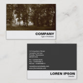 ウッズ，ブートパークカーディフ – セピア調色 名刺 (正面/裏面)