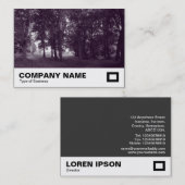 ウッズ，ブートパークカーディフ – 紫の色調 名刺 (正面/裏面)