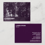 ウッズ，ブートパーク，カーディフ（紫のトーン） 名刺 (正面/裏面)