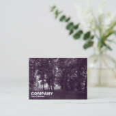 ウッズ，ブートパーク，カーディフ（紫のトーン） 名刺 (スタンド正面)