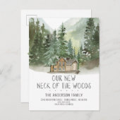 ウッズ・マウンテン・ムービング・アナウンス 案内ポストカード (正面/裏面)