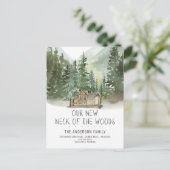 ウッズ・マウンテン・ムービング・アナウンス 案内ポストカード (スタンド正面)