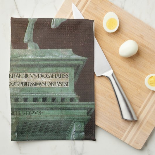 ウッチェロのジョン・ホークウッド卿への馬術記念碑 キッチンタオル (四つ折り)