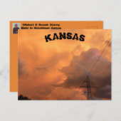ウッチンソン・カンザスのポストカードで嵐の夜。 ポストカード (正面/裏面)