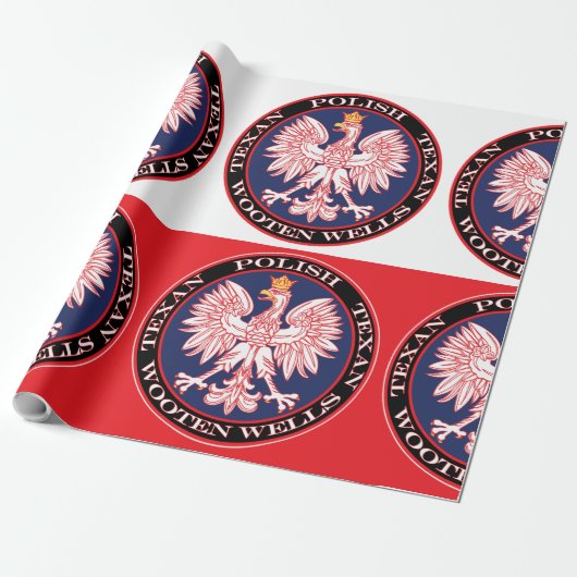 ウッテンウェルズラウンドポーランドテキサン ラッピングペーパー (アンロールド)