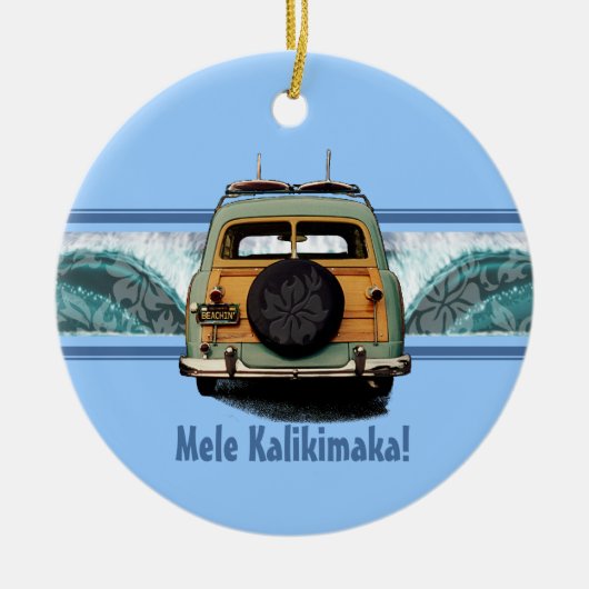 ウッディウェーブサーフオーナメント セラミックオーナメント (正面)