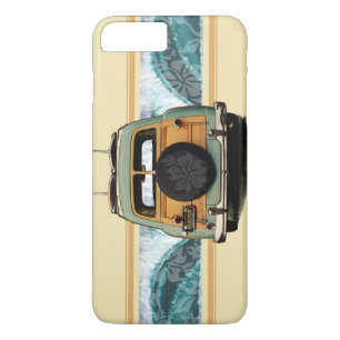 ウッディウェーブハワイアンサーフイラストレーション iPhone 8 PLUS/7 PLUSケース