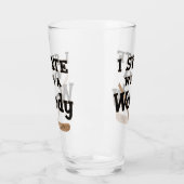 ウッディホッケースティックでスケートをする タンブラーグラス (左)