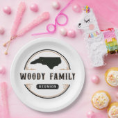 ウッディロゴプレート ペーパープレート (パーティー)