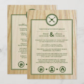 ウッディーな結婚式とグランピングの招待状 プログラム (正面/裏面)