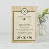 ウッディーな結婚式とグランピングの招待状 プログラム (スタンド正面)