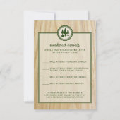 ウッディーウェディング&グランピング 返信カード (裏面)