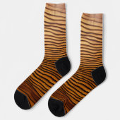 ウッディ疑問に思ー波-エレガント木目モダン粒 ソックス (左)