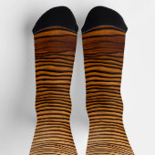 ウッディ疑問に思ー波-エレガント木目モダン粒 ソックス (上部)