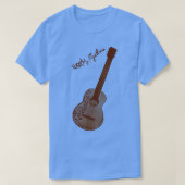 ウッディ・ガスリーこの機械はファシストのギターFを殺す Tシャツ (デザイン正面)