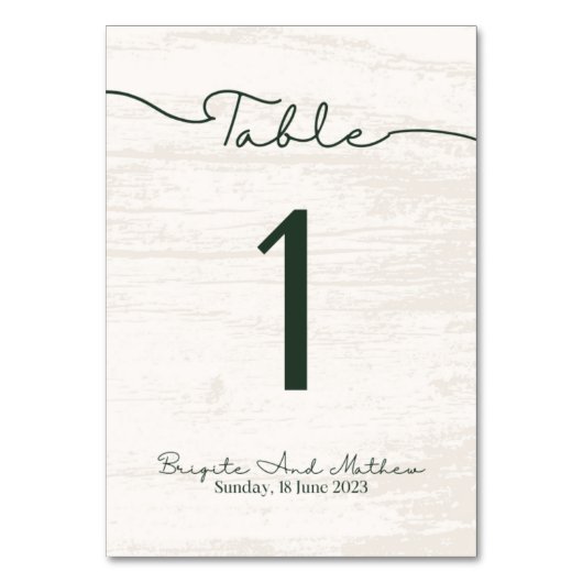 ウッディ モダン テーブル カード (正面)