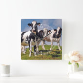 ウットファミリーポートレート スクエア壁時計 (ホーム)