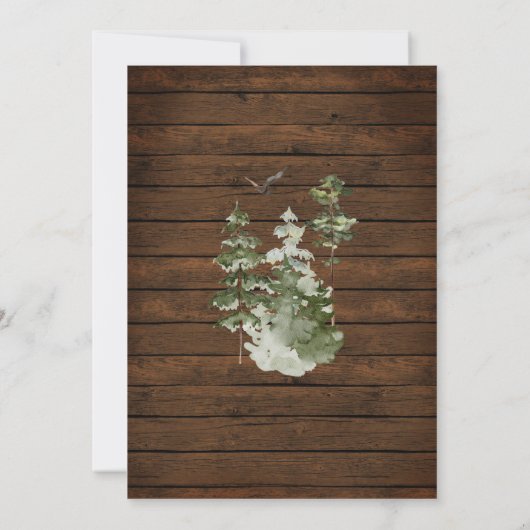 ウッドああ何おもしろい!クリスマスフローラホリデーウィンター 招待状 (裏面)