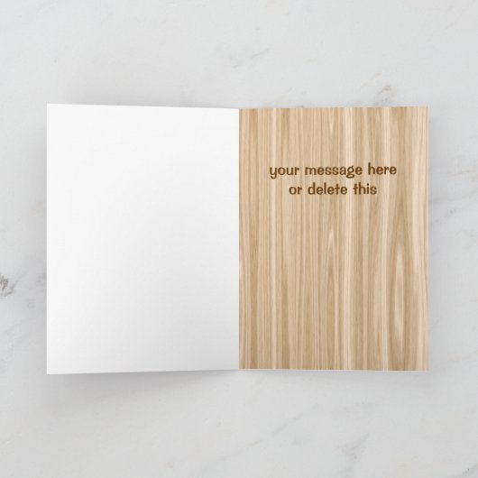 ウッドおもしろいターナー定義木版加工誕生日 カード (内部)