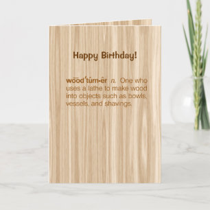 ウッドおもしろいターナー定義木版加工誕生日 カード