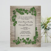 ウッドつる植物結婚式招待状 招待状 (スタンド正面)
