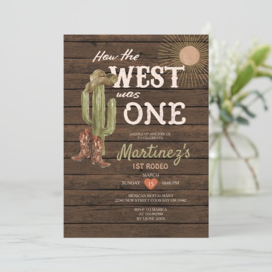 ウッドどのように西は1つの誕生日パーティーカウボーイだった 招待状 (スタンド正面)