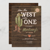 ウッドどのように西は1つの誕生日パーティーカウボーイだった 招待状 (正面/裏面)