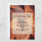 ウッドのテクスチャガールバースデーパーティーの招待 招待状 (正面)