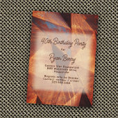 ウッドのテクスチャガールバースデーパーティーの招待 招待状