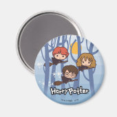 ウッドのハリー、ロン、ハーマイオ飛んでいるーニー マグネット (正面/裏面)