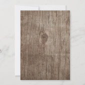 ウッドの後ずっと幸せそうに素朴ひまわり結婚を 招待状 (裏面)