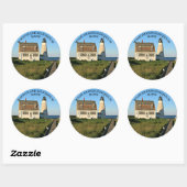 ウッドアイランドライトハウスメインラージステッカー ラウンドシール (シート)