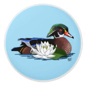 ウッドアヒルの水仙 セラミックノブ (正面)