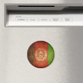 ウッドアフガニスタン国旗；アフガニスタン マグネット (インサイチュ (食洗機))