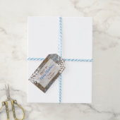 ウッドアンドスノーフレークスギフトラベル ギフトタグ (より糸つき)