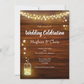 ウッドアンドライツカントリー素朴ウェディング招待状 招待状 (正面)