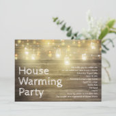 ウッドアンドライ素朴ツガーデンパーティーハウスウォーミング 招待状 (スタンド正面)