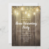 ウッドアンドライ素朴ツハウス温暖化パーティー招待状 招待状 (裏面)