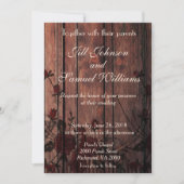 ウッドアンドレッドレフェイクース結婚式招待状 招待状 (正面)