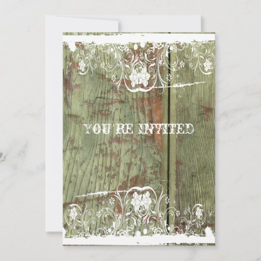 ウッドアンドレース引っ越し祝いパーティー招待状 招待状 (正面)