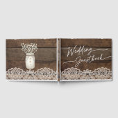 ウッドアンドレース素朴カントリーウェディングゲストブック ゲストブック (全面)