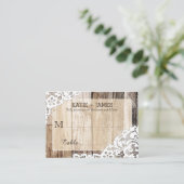 ウッドアンドレース素朴カントリーウェディング座席表 プレイスカード (スタンド正面)