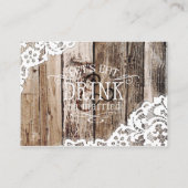 ウッドアンドレース素朴カントリーウェディング座席表 プレイスカード (裏面)