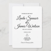 ウッドアンドレース結婚式招待状 招待状 (裏面)