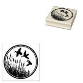 ウッドアートスタンプ/アヒル ラバースタンプ (押印)