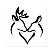 ウッドアートスタンプ/キスをするバックとドー ラバースタンプ (インプリント)