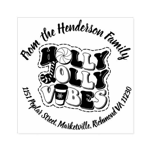 ウッドアートスタンプ – クリスマス ラバースタンプ (インプリント)