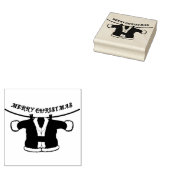 ウッドアートスタンプ/サンタズジャケット ラバースタンプ (押印)