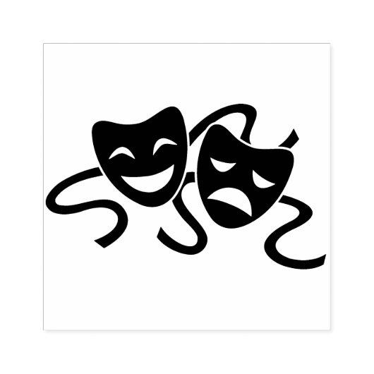 ウッドアートスタンプ/シアターマスク ラバースタンプ (インプリント)