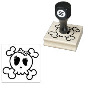 ウッドアートスタンプ/スカル ラバースタンプ (押印)